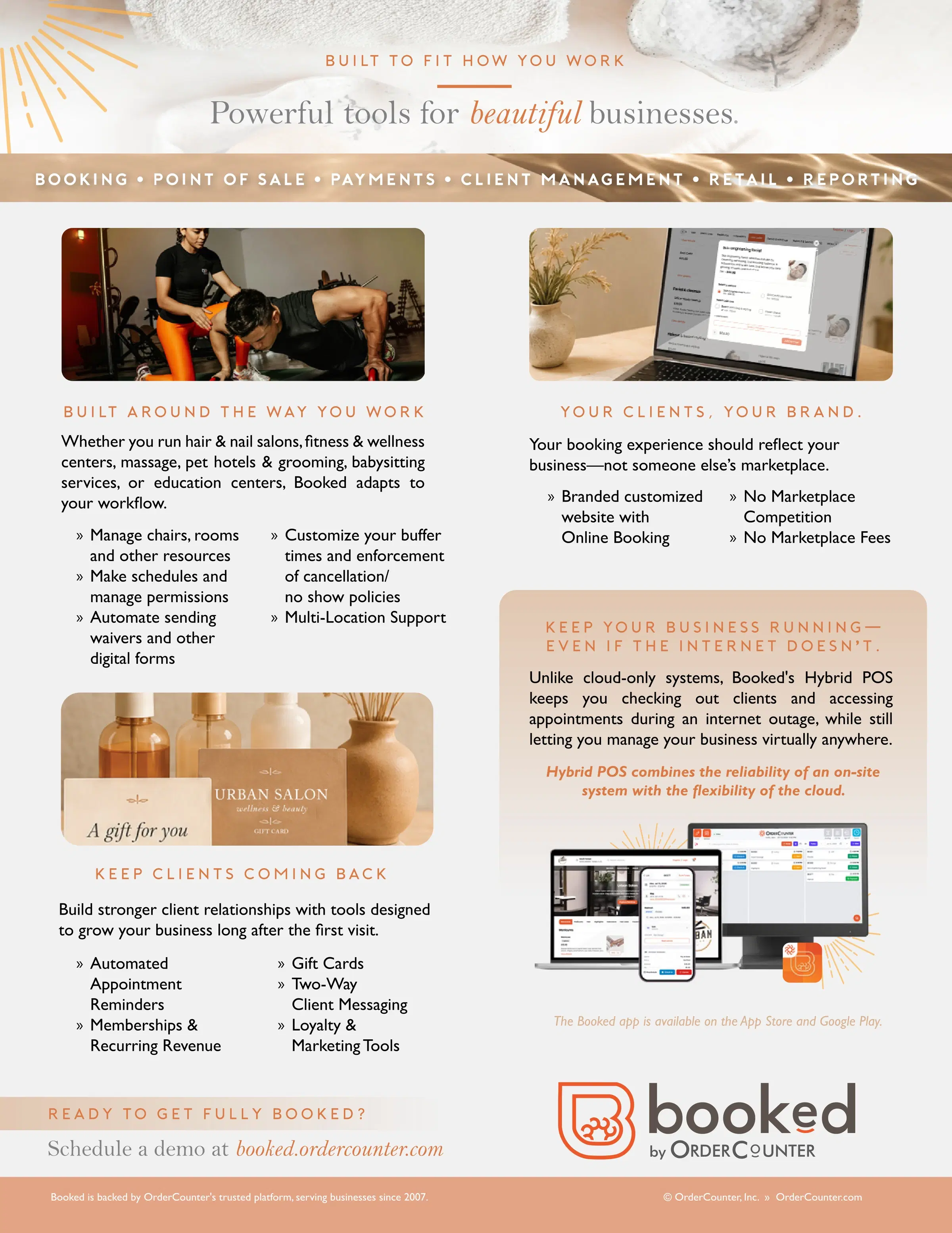 Booked brochure, page 2